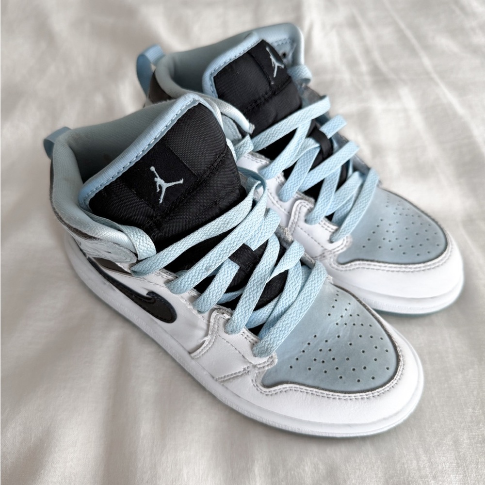 Jordan Kids High-Top Sneakers - White and Light Blue
